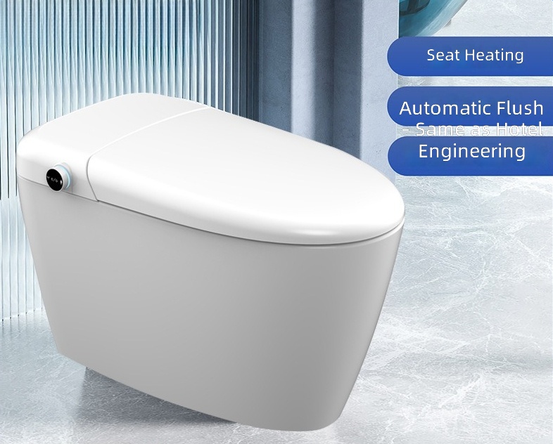 Home Bathroom Toilet - Sedile WC Intelligente Riscaldato, Scarico Automatico,