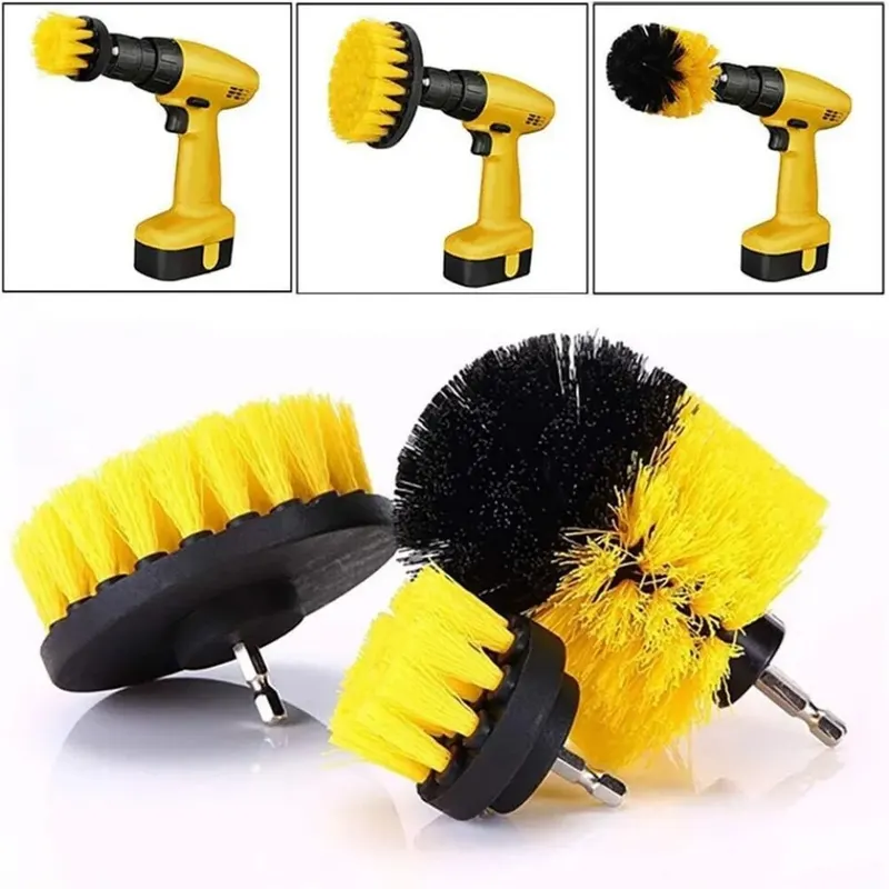 Home Bathroom Cleaner - Set di 3 spazzole per trapano,