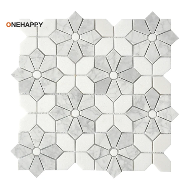 Home Bathroom Tiles Design - Piastrella in marmo a mosaico per