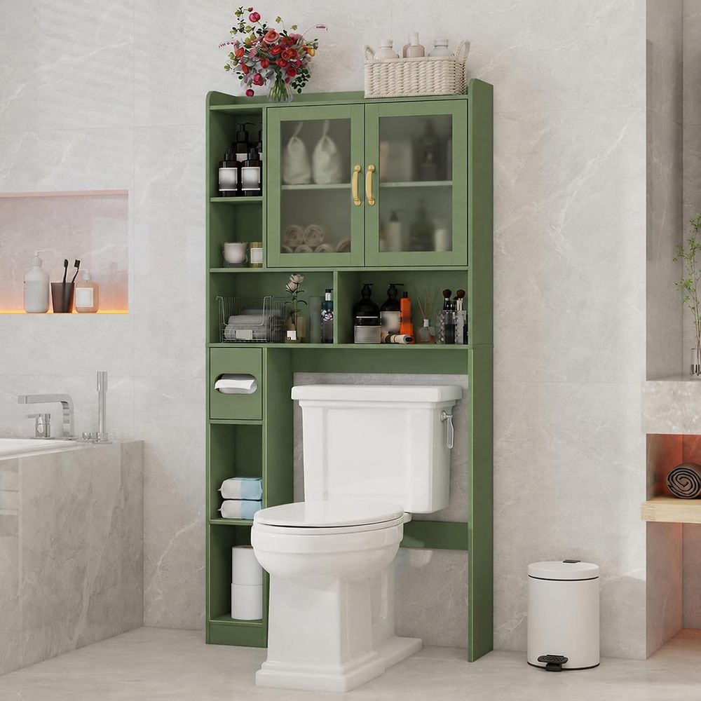 Home Bathroom Toilet - Mobiletto Salvaspazio in Acrilico da Posizionare