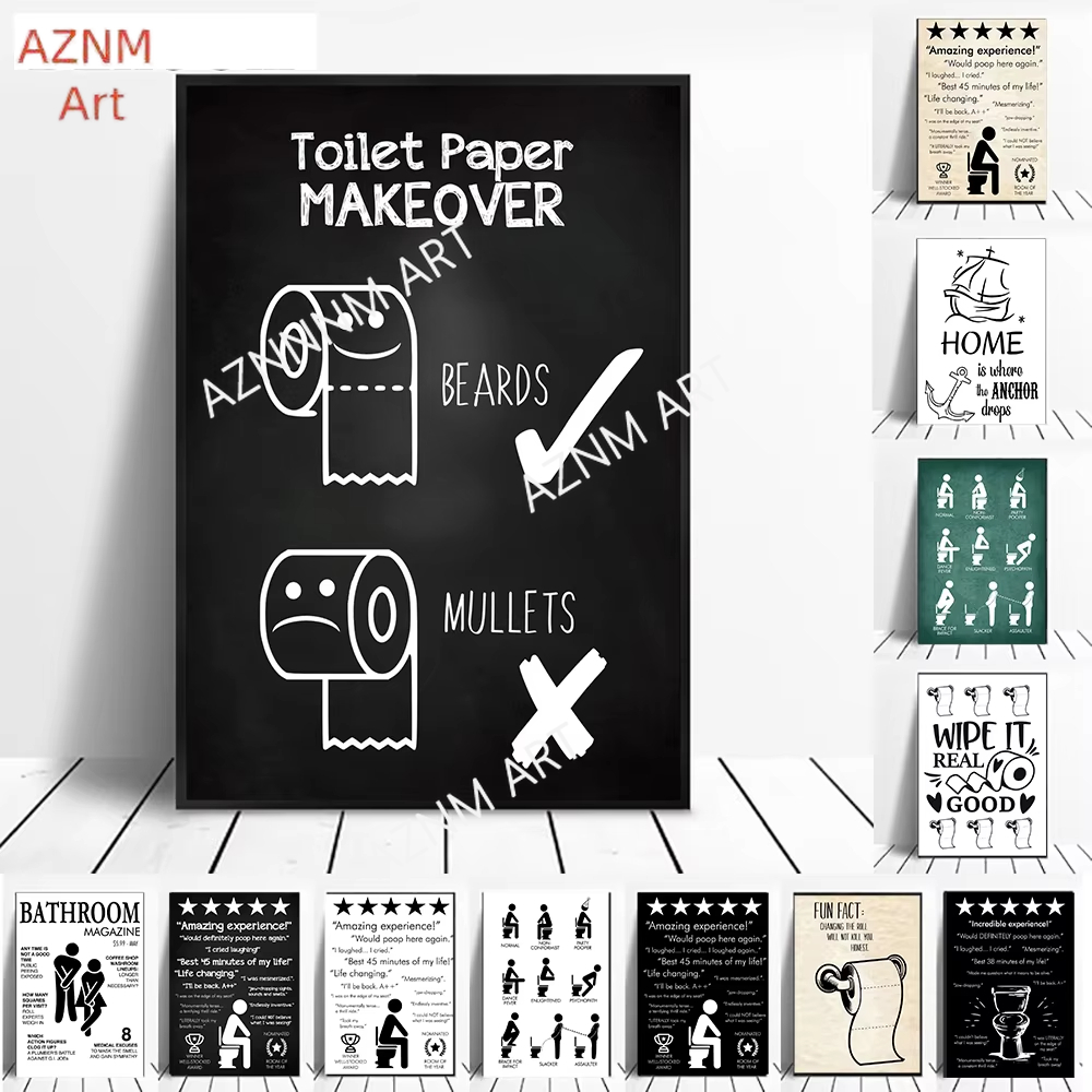 Arte della parete su tela pitt - Home Bathroom Toilet recensione e prezzo