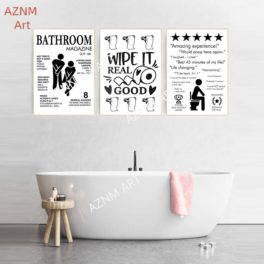 Arte della parete su tela pitt - Home Bathroom Toilet recensione e prezzo