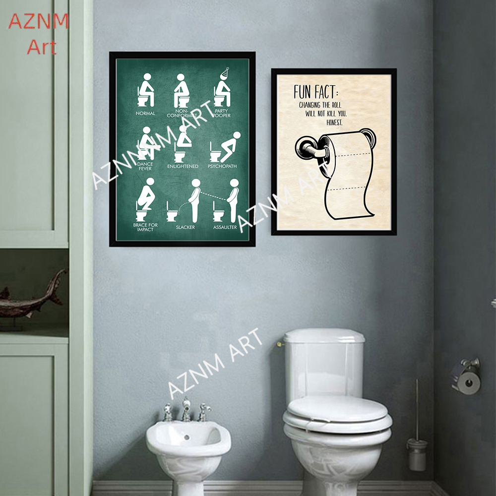 Arte della parete su tela pitt - Home Bathroom Toilet recensione e prezzo