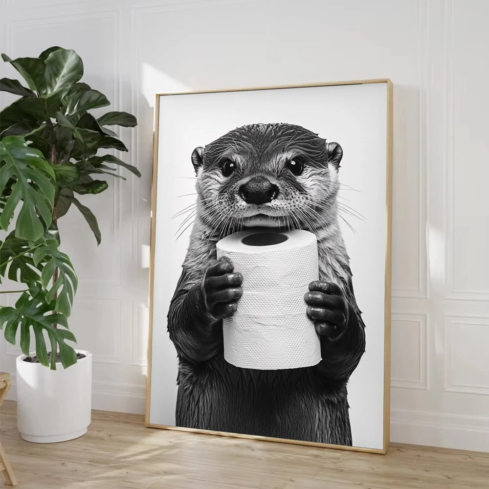Poster su Tela con Mucca delle - Home Bathroom Toilet recensione e prezzo