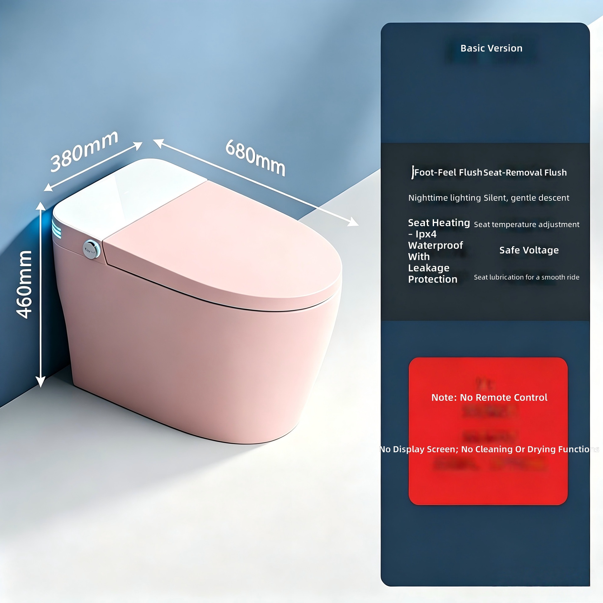 WC Intelligente, Rosa, Tutto-i - Home Bathroom Toilet recensione e prezzo